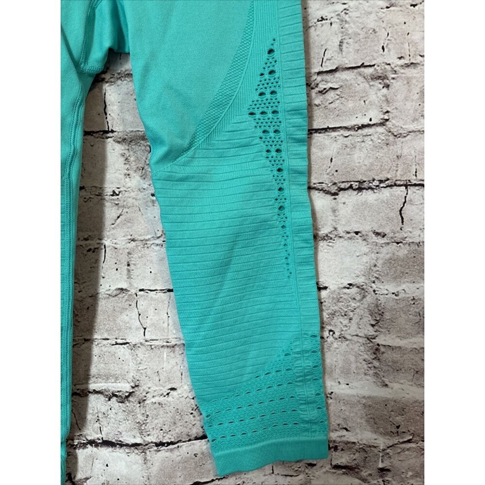 Gymshark Teal Energy Seamless Crop Leggings Women’s Size S - Picture 3 of 4